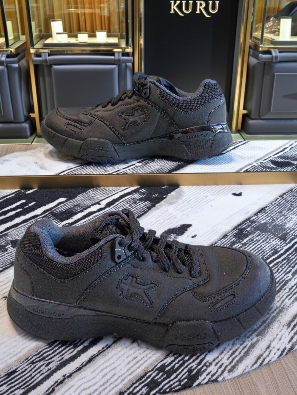 Kuru Kinetic 2 Black Anti-Slip Stability Arch Support Women's Work Shoes 10M